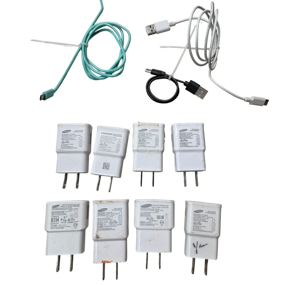 Samsung Wall Charger Lot 8 Adapter Blocks EP-TA20JWE EP-TA50JWE 3 USB Cables Z4